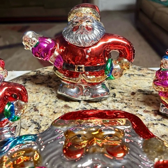 Style-Eyes by Baum Bros. Mini- 10 Piece Tea Set Metallic Santa Claus (New) - Picture 4 of 12